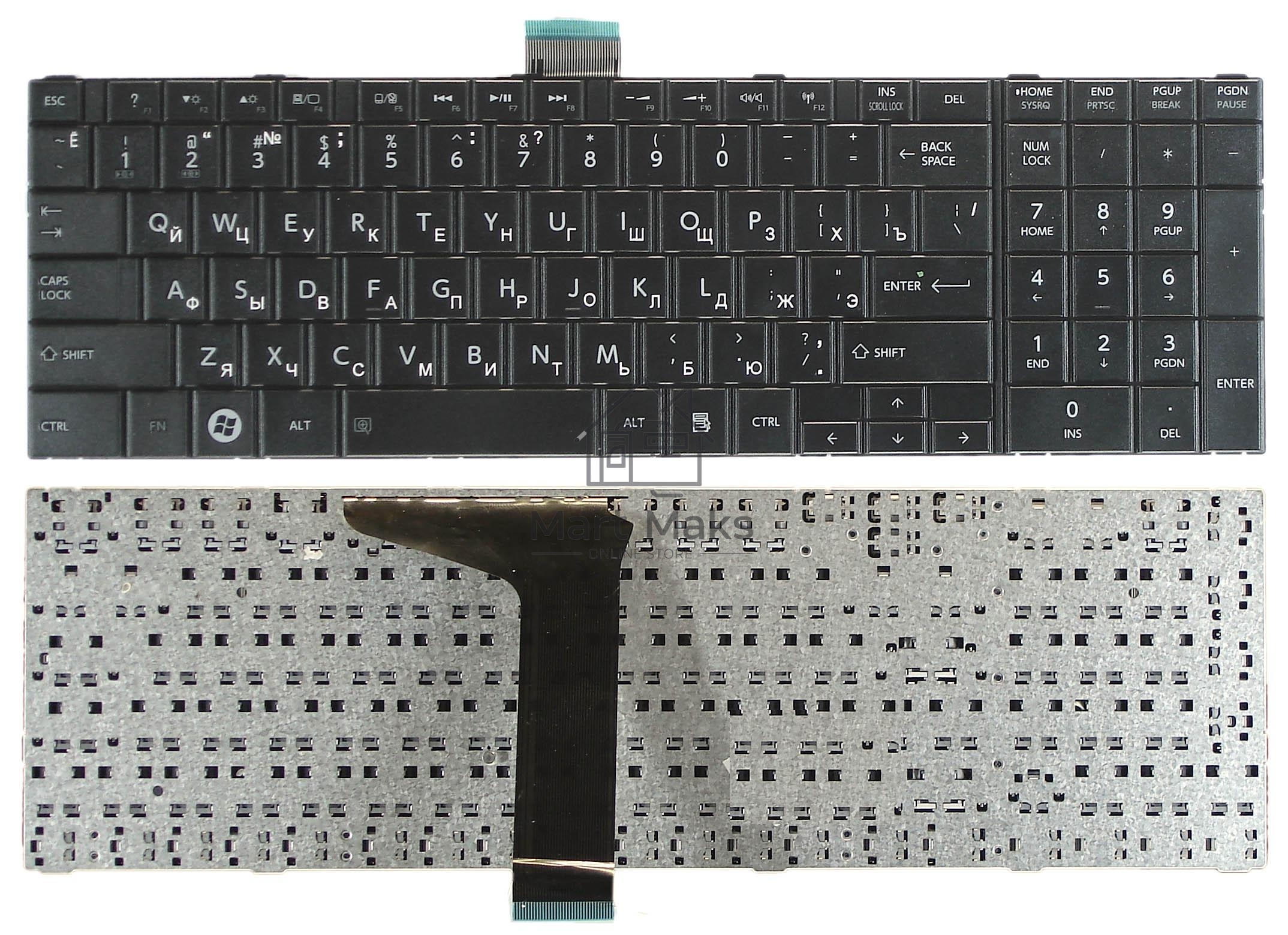 Клавиатура для ноутбука Toshiba Satellite C850 C870 C875 черная