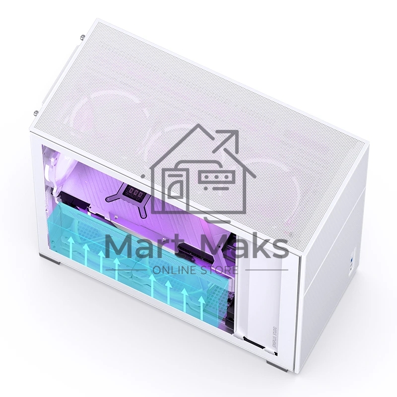 Корпус без блока питания Case JONSBO D41 MESH, Midi-Tower, TG, no fan, 1xUSB-A 3.2 + 1xUSB-C 3.2, ATX, mATX White