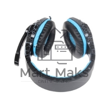 Наушники с микрофоном Оклик HS-L400G ZEUS черный/синий 2.2м мониторные оголовье
