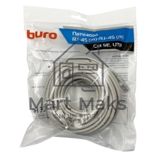 Патч-корд Buro UTP 4 пары cat.5e CCA molded 15м черный RJ-45 (m)-RJ-45 (m)