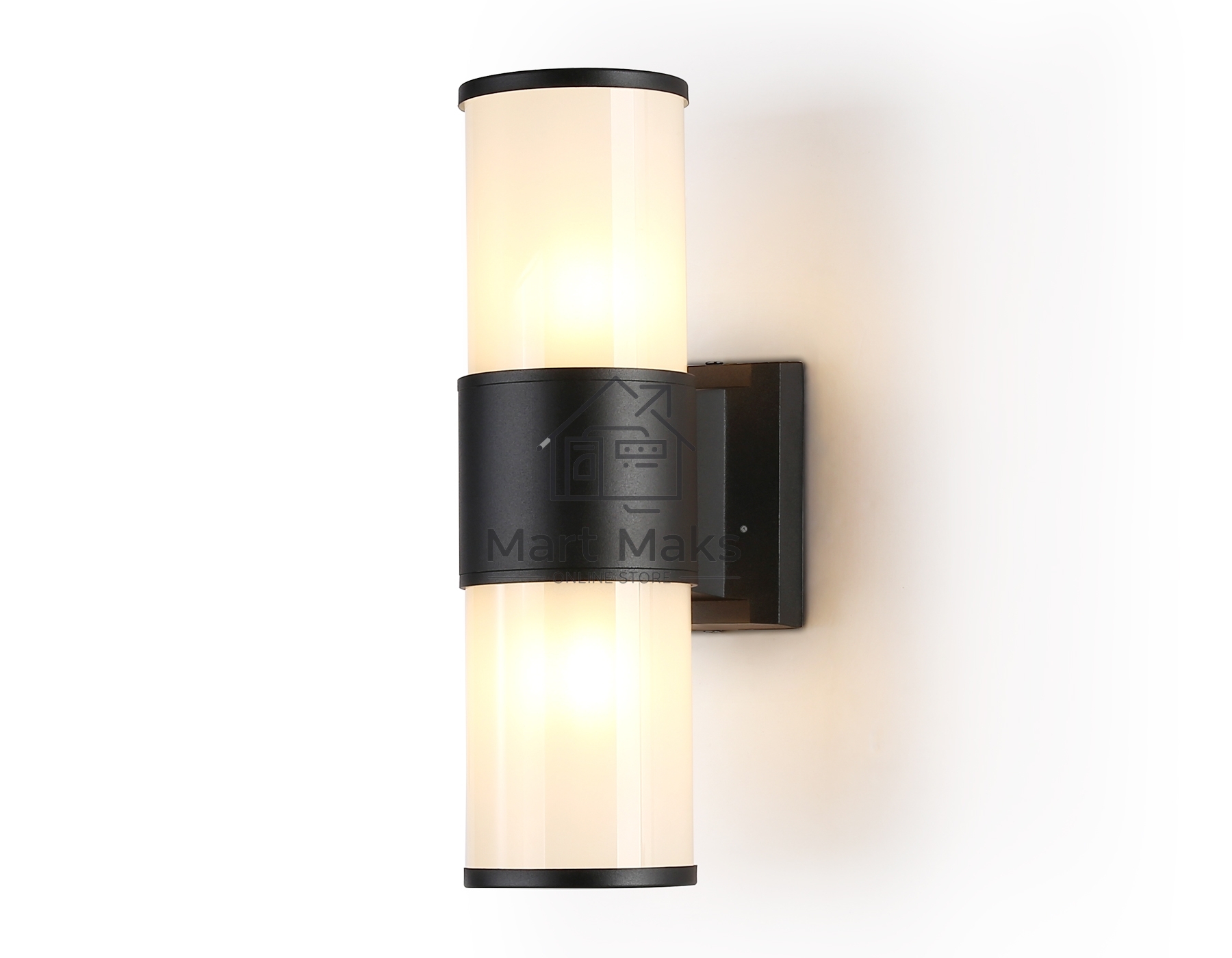 Светильник Ambrella light ST2455 BK/FR черный/белый матовый IP54 E27 max 40W 300*90*155
