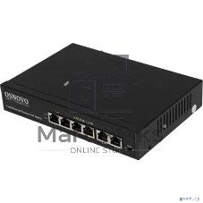 Коммутатор Osnovo SW-20600/A(80W), 6×100 Мбит/с (4×PoE), неуправляемый