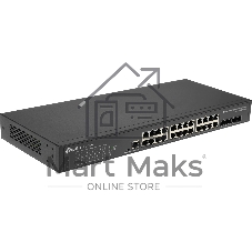 Коммутатор TP-Link JetStream 24-port Pure-Gigabit L2+ Managed Switch, 24 10/100/1000Mbps RJ45, 4*10G SFP+ Slots