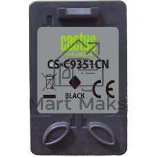 Картридж струйный Cactus CS-C9351N черный (20мл) для HP D1468/D1520/D1420/D1560/D1530/D1341/D1320/D1312/D1455/D2330/D2430/D1430/D2460/D2445/D1360/D1460/D1415/D1568/D2345/D1445/D2320/D1330;OfficeJet J3635/J3625/J3608/J3640/4315xi, FAX 1250, Deskjet F2210, OfficeJet 4315, Deskjet F2120/F4140/F2120/F3