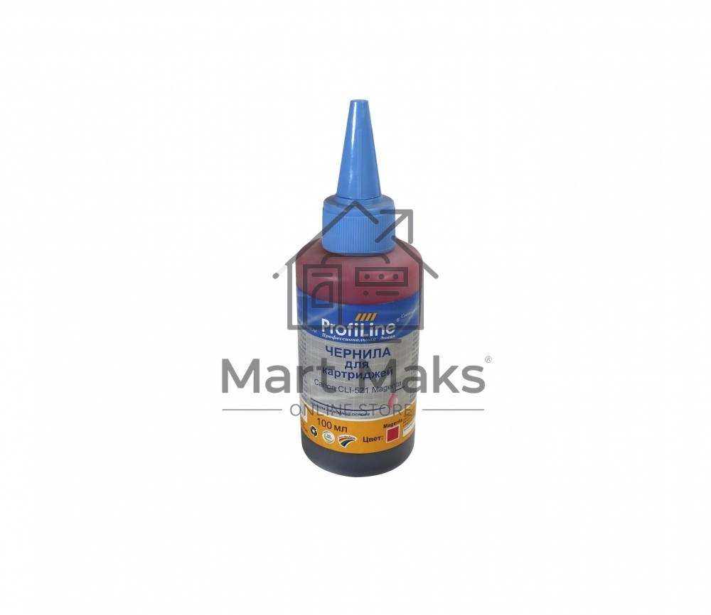 Чернила ProfiLine PL-CLI-521M для принтеров Canon Pixma Ip3600/IP4600/MP540/MP620/MP630/MP980 Magenta 100 мл водн