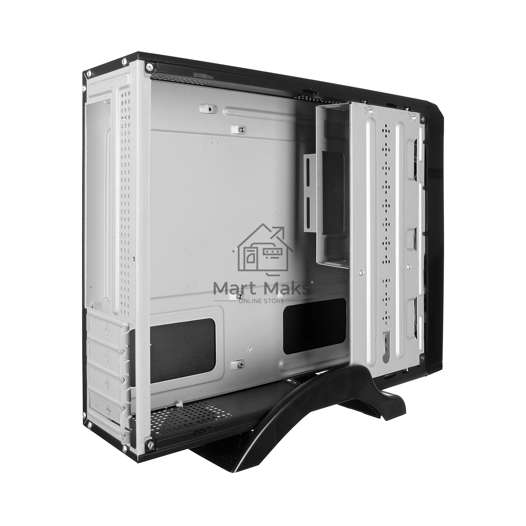 Компьютерный корпус Exegate EX268690RUS Компьютерный корпус MiniITX Exegate MI-207 Black, miniITX/mATX, <M400, 80mm>, 2*USB, Audio