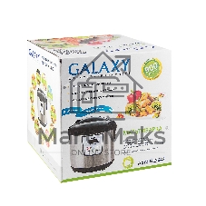 Мультиварка-скороварка Galaxy GL 2642 серый, 4 л, 900 Вт, кнопки, 11 программ