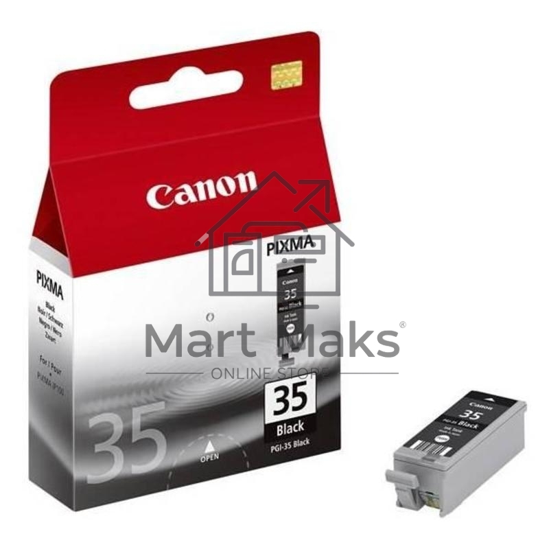 Картридж струйный Canon PGI-35Bk (1509B001) черный (9.30 мл, 200 стр.) для Canon PIXMA iP100, iP110