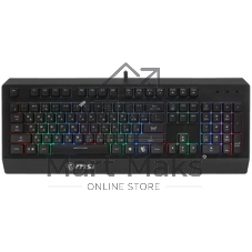 Клавиатура проводная MSI VIGOR GK20 RU черный USB Multimedia for gamer LED (подставка для запястий)