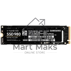Накопитель SSD Samsung 980 MZ-V8V500BW, 500Gb, PCIe 3.0 x4, M.2 2280, NVMe, R/W 3100/2600