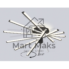 Потолочный светодиодный светильник Ambrella light FL6232 BK черный 96W 3000K-6400K 605*605*200 (ПДУ ИК)