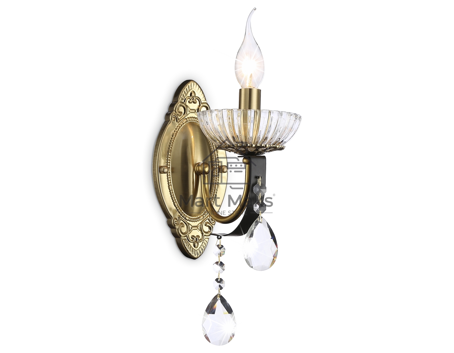 Светильник Ambrella light TR4954 BK/GD/CL черный/золото/прозрачный E14 max 40W 410*120*210
