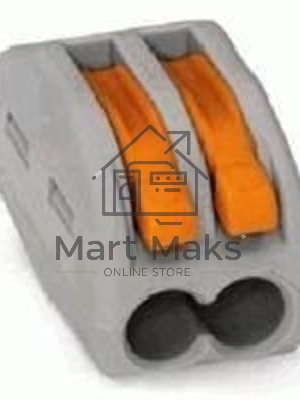 Клеммы,сжим Wago 222-412 Универсальная многоразовая 2-проводная клемма (0,08-2,5 (4) мм2) 50шт. (07-5152)