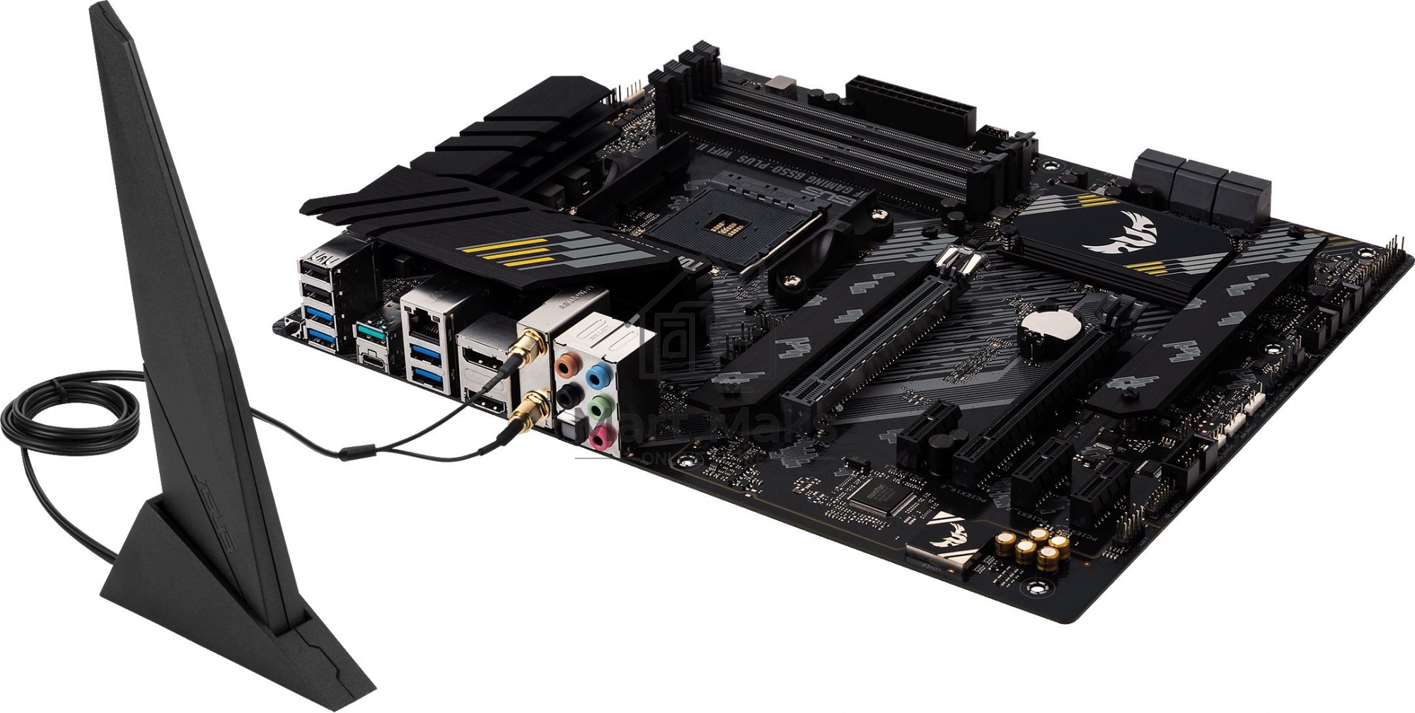 Материнская плата ASUS TUF GAMING B550-PLUS WIFI II, AM4, AMD B550, 4xDDR4, 6xSATA, 2xM.2, 1xPCI-E 3.0 x16, 1xPCI-E 4.0 x16, 3xPCI-E x1, 1xDP, 1xHDMI, 1x 2.5Gb LAN, 2xUSB-A 3.2 Gen 1, 1xUSB-A 3.2 Gen 2, 1xUSB-C 3.2 Gen 2, 3x3.5 мм, 7.1, ATX