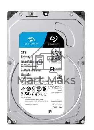 Жесткий диск Seagate 2TB ST2000VX017 SATA-III Surveillance Skyhawk (5400rpm) 256Mb 3.5