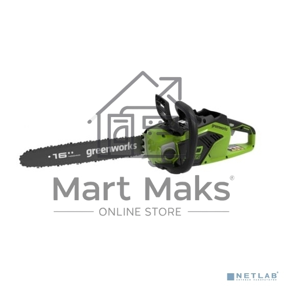 Цепная пила аккумуляторная (2005807UA) GreenWorks GD40CS18, 40V, 40 см, бесщеточная, 1,8 КВТ, с АКБ 2АЧ и ЗУ