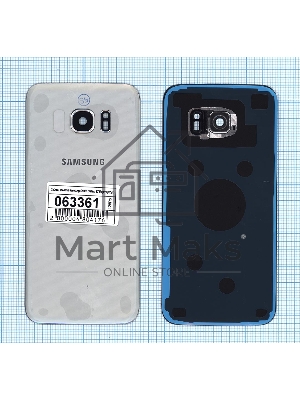 Задняя крышка для Samsung G935F Galaxy S7 Edge серебристая