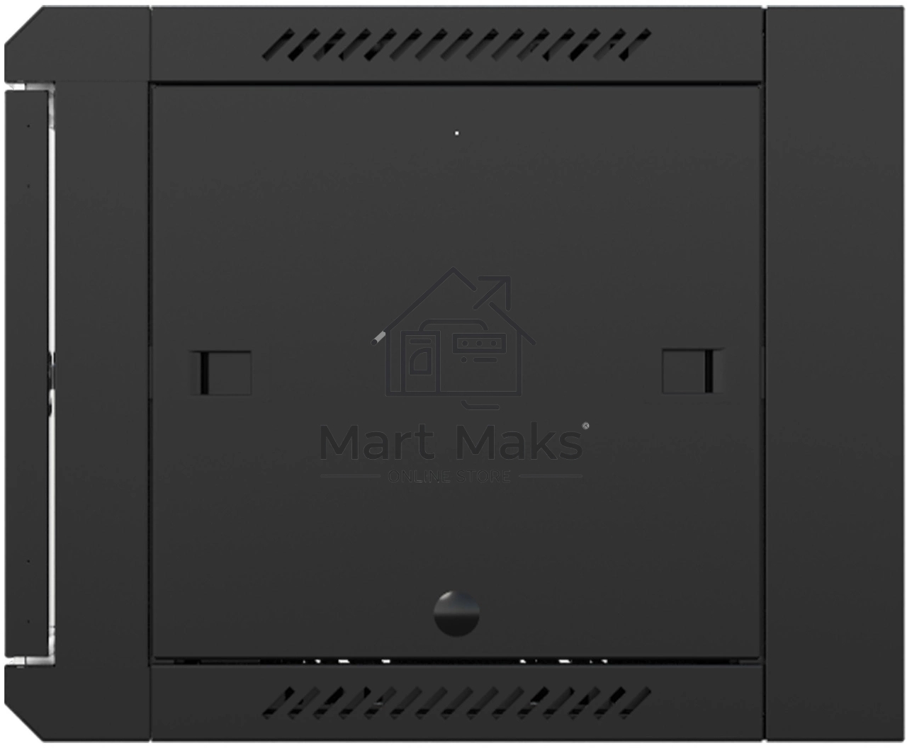 Шкаф коммутационный NTSS (NTSS-W6U6060GS-BL) настенный 6U 570x600мм пер.дв.стекл 60кг черный 19.5кг