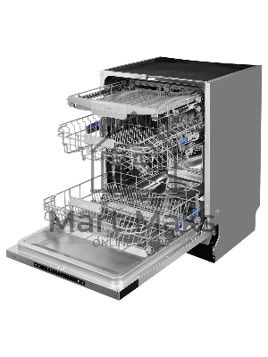 Встраиваемая посудомоечная машина MONSHER MD 6004, ширина 60 см, Количество корзин: 3, 14 комплектов посуды, Электронное управление, Цифровой дисплей, Отсрочка старта 1-24 часов, Луч на полу, Внутреннее освещение, программ: Интенсивная, Нормальная, ЕСО, С
