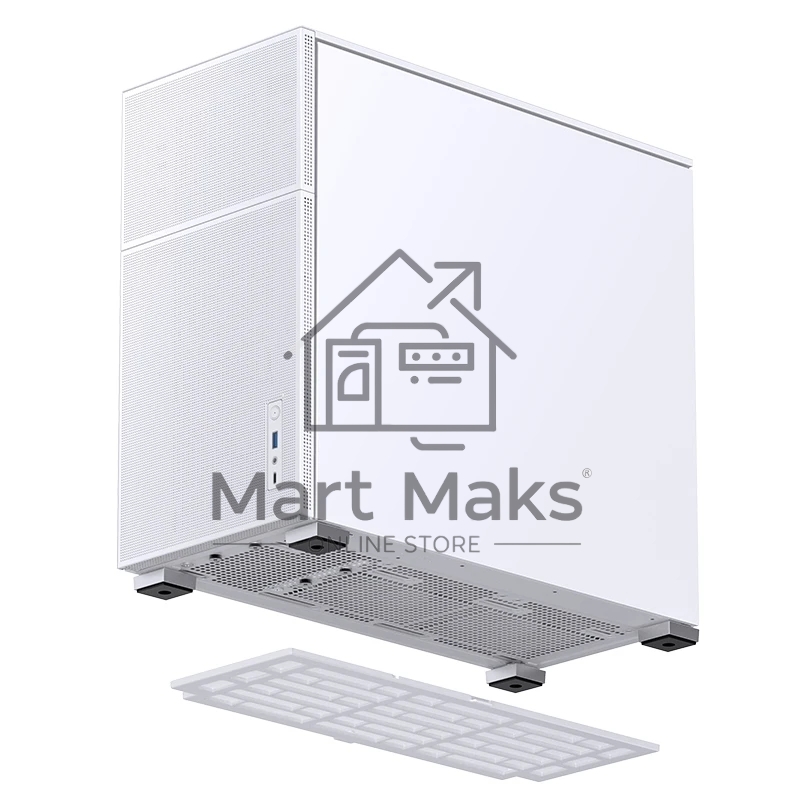 Корпус без блока питания Case JONSBO D41 MESH, Midi-Tower, TG, no fan, 1xUSB-A 3.2 + 1xUSB-C 3.2, ATX, mATX White