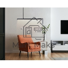 Трековый однофазный подвесной светодиодный светильник Ambrella light GL6785 BK черный LED 24W 3000K 600*22*1025