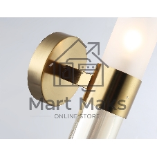 Настенный светильник Ambrella light LH55116 BS/FR/TI латунь/белый матовый/янтарь E14 max 40W 130*100*225