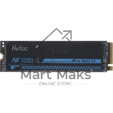 Накопитель SSD Netac NV3000 512Gb M.2 2280, PCI-E 3.0 x4, 3D NAND, 3000/1200MBs, NVMe, heatsink