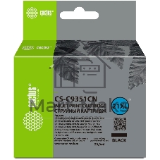 Картридж струйный Cactus CS-C9351CN черный (20мл) для HP D1468/D1520/D1420/D1560/D1530/D1341/D1320/D1312/D1455/D2330/D2430/D1430/D2460/D2445/D1360/D1460/D1415/D1568/D2345/D1445/D2320/D1330;OfficeJet J3635/J3625/J3608/J3640/4315xi, FAX 1250, Deskjet F2210, OfficeJet 4315, Deskjet F2120/F4140/F2120/F3