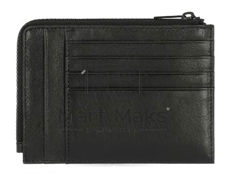 Чехол для кредитных карт Piquadro Harper PU1243APR/N черный натур.кожа
