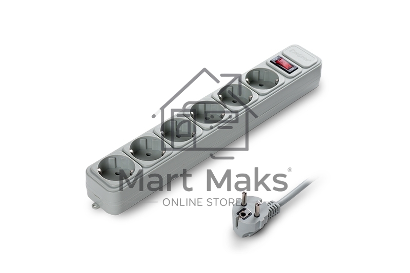 Сетевой фильтр ExeGate EX266865RUS SP-6-1.5G (6 розеток, 1.5м, евровилка, светло-серый)