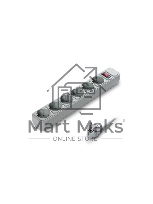 Сетевой фильтр ExeGate EX266865RUS SP-6-1.5G (6 розеток, 1.5м, евровилка, светло-серый)