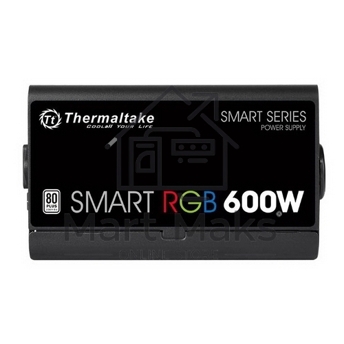 Блок питания Thermaltake Smart RGB (PS-SPR-0600NHSAWE-1), 600Вт, 80 PLUS, 120мм, черный