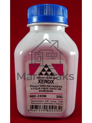 Тонер XEROX Phaser 6000/6010/6015/6125/6128/6130/6140/6500/6505 Magenta, (фл.30г.) AQC фас. России