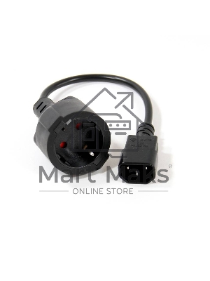 Кабель-переходник UPS->розетка VCOM (IE-320 C14 to Socket Type-F) 3Gx0,75мм VDE <CE002>