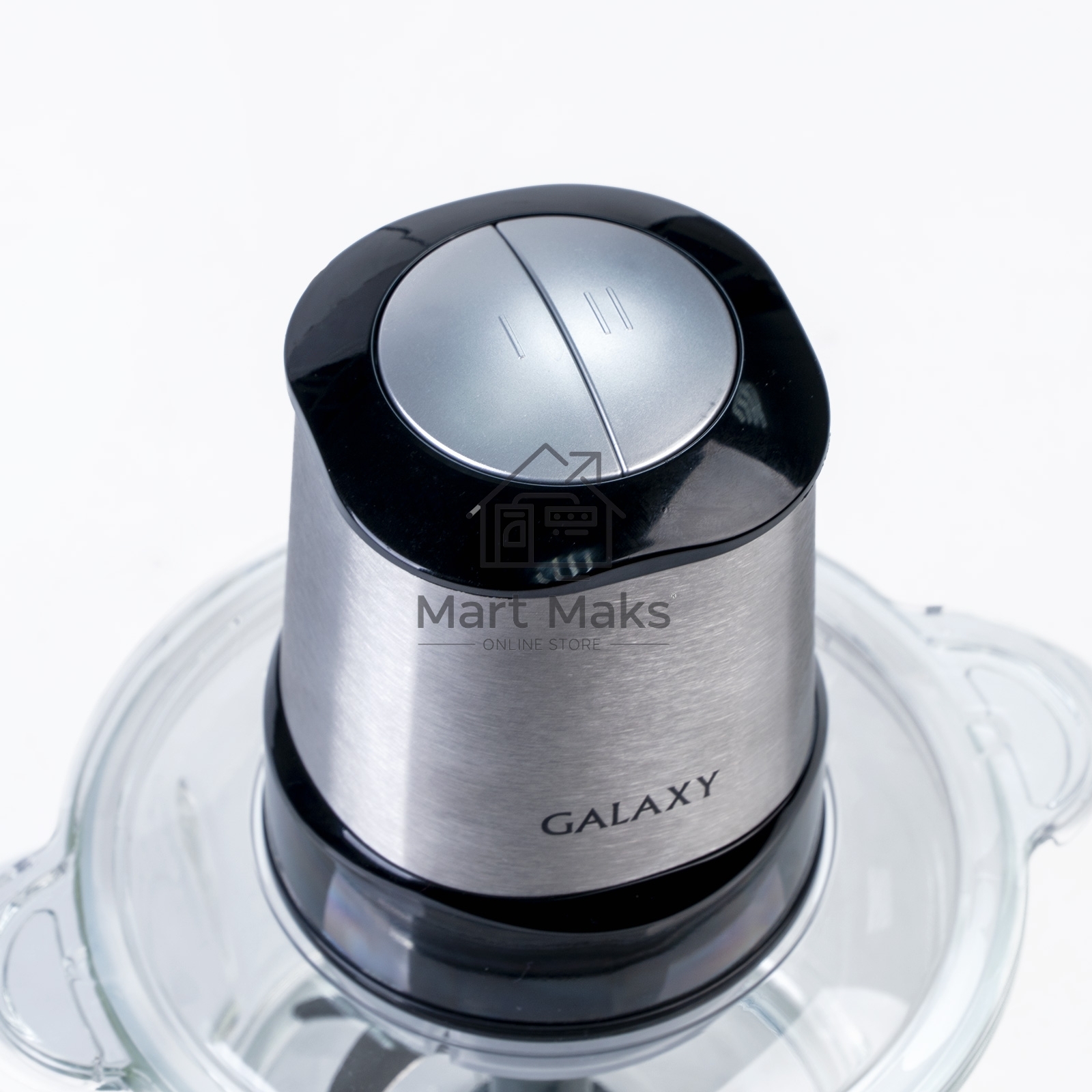 Измельчитель электрический Galaxy Line GL 2355, серебристый с черным, стеклянная чаша 1,5 л, 400 Вт, импульсный режим
