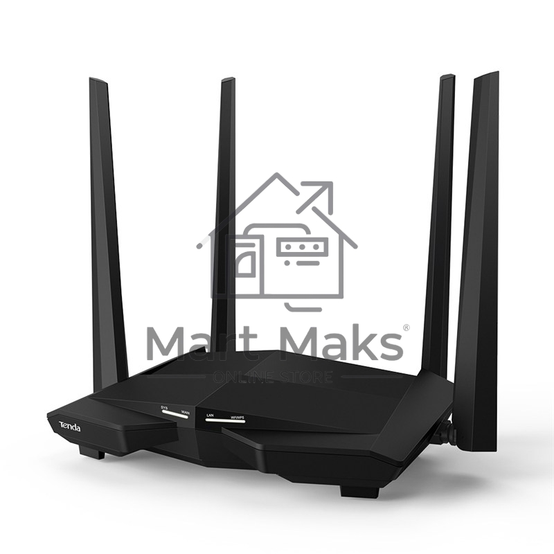 Двухдиапазонный AC1200 Гигабитный WiFi Маршрутизатор Tenda AC10U (AC 1200, LAN 3*10/100/1000, USB 2.0), 4 антенны 5dBi