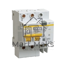 Выключатель автоматический дифференциального тока 2п C 40А 30мА тип AC 4.5кА АД-12 IEK MAD10-2-040-C-030