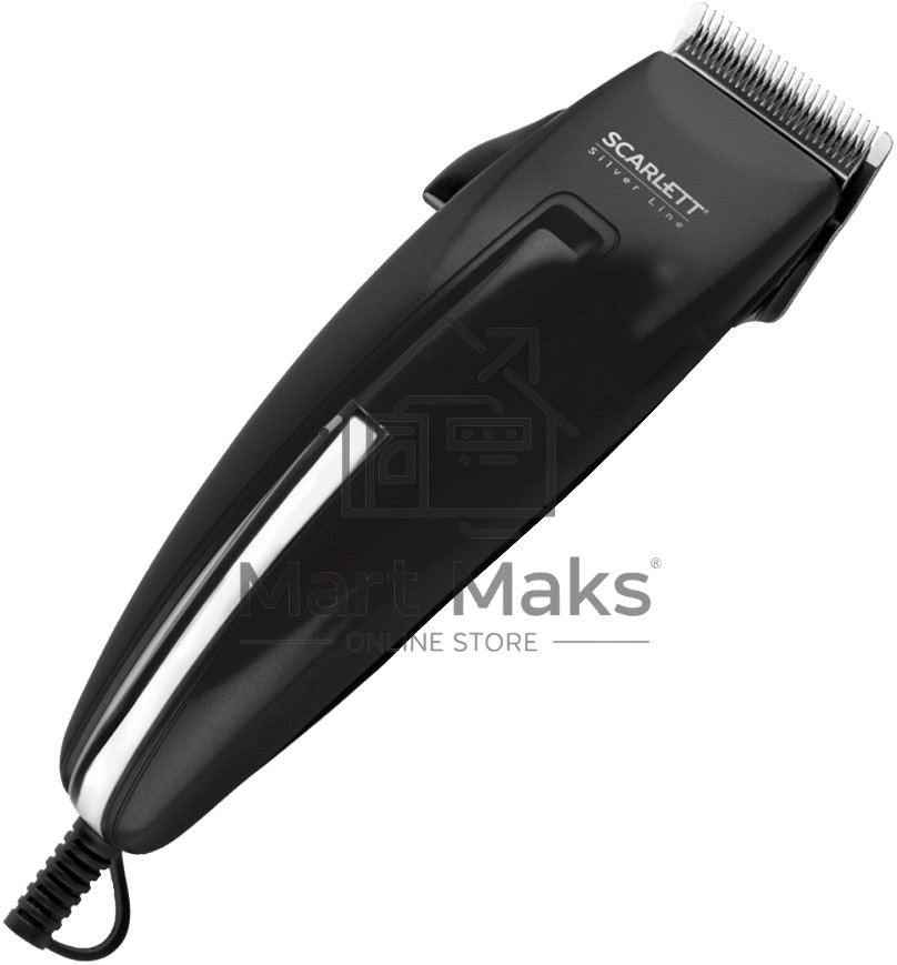 Машинка для стрижки волос Scarlett SC-HC63C11 (Silver Line)Мощность, Вт: 15; Насадки: 4 съемных гребня на 3, 6, 9, 12 мм; Питание: Сеть; Материал лезвия: Нержавеющая сталь; Длина стрижки, мм: 3-12; Щетка для чистки машинки: Да; Масленка для машинки: Да; У