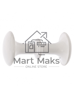 Ручка-кнопка РК1 пласт., белая, 5шт. (Металлист) Россия