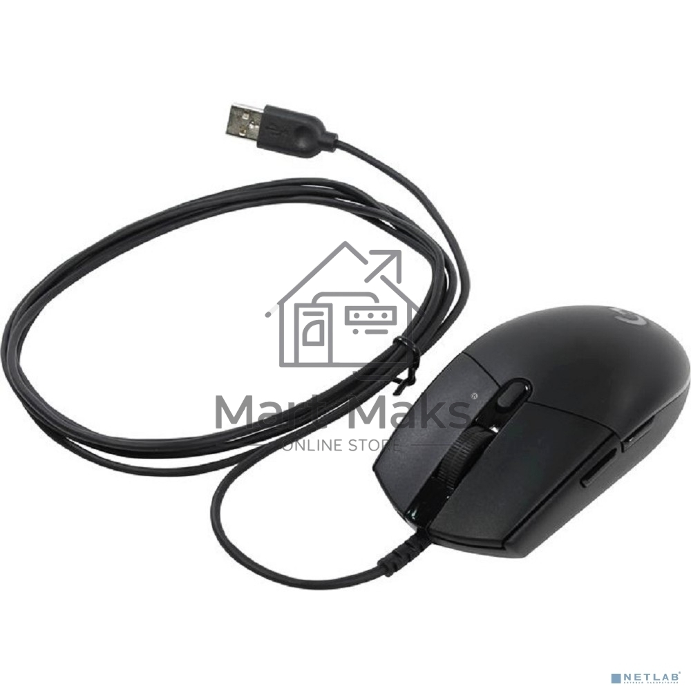 Мышь проводная Logitech G102 LIGHTSYNC черный, 8000 dpi, USB, кнопки - 6
