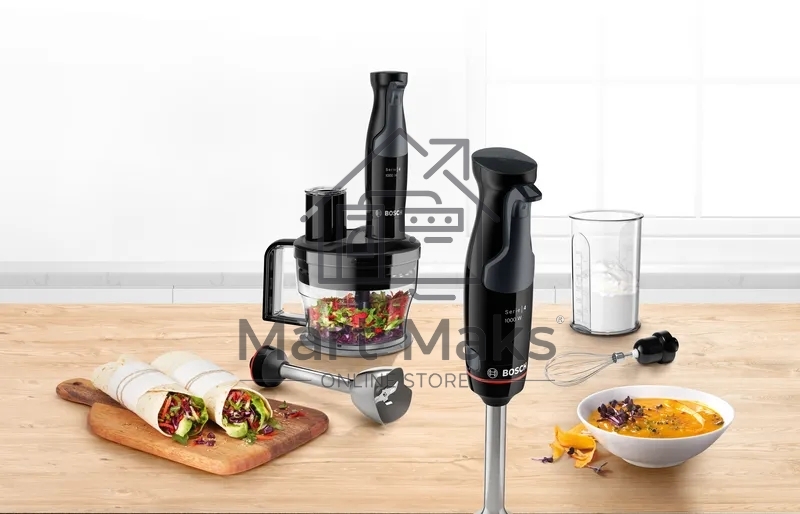 Блендер погружной Bosch MSM4B621, 1000Вт, черный