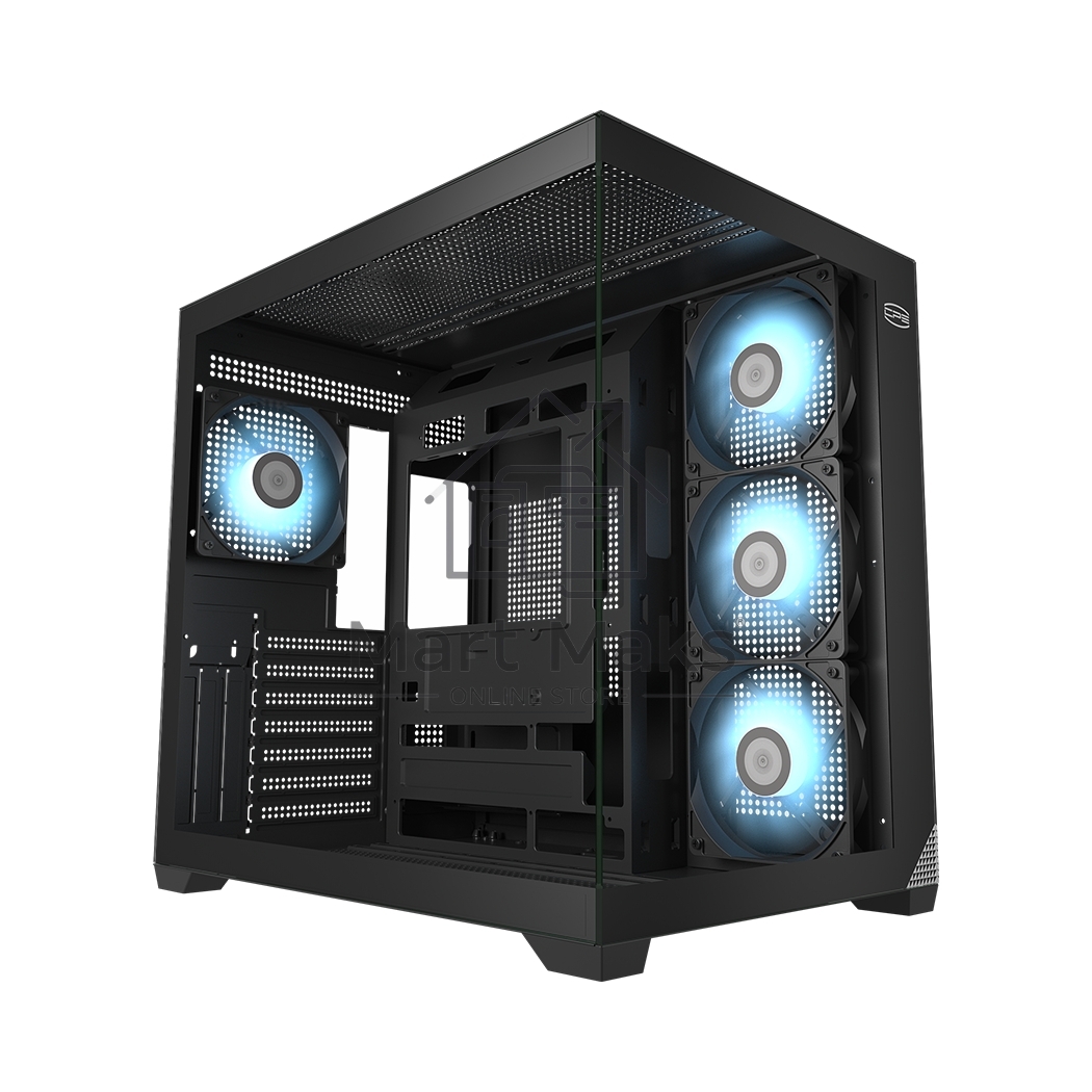 Корпус без блока питания PCCooler C3T700 ARGB BK, Midi-Tower, TG, 4x120mm ARGB, 1xUSB-A 3.0 + 1xUSB-A 2.0 + 1xUSB-C, ATX, mATX, mITX черный