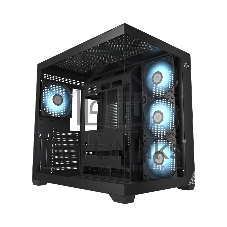 Компьютерный корпус без блока питания PCCooler C3T700 ARGB BK, Midi-Tower, TG, 4x120мм ARGB, 1xUSB-A 3.0 + 1xUSB-A 2.0 + 1xUSB-C, ATX, mATX, mITX черный
