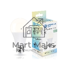 Лампа светодиодная 601004 LED A60 10W IC E27 4000K 175-265V