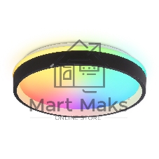 Светодиодный светильник RGB Ambrella light FZ604 BK/GD черный/золото IP20 46W 3000K-6500K+RGB D390*80 (ПДУ ИК)