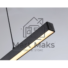Трековый однофазный подвесной светодиодный светильник Ambrella light GL6785 BK черный LED 24W 3000K 600*22*1025