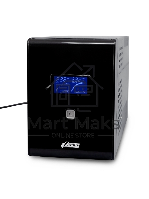 Источник бесперебойного питания Powerman Smart Sine 1500VA/1050W, 220V, Line-Interactive, LCD, Tower, Out: 4xShuko, черный*SmartSine1500