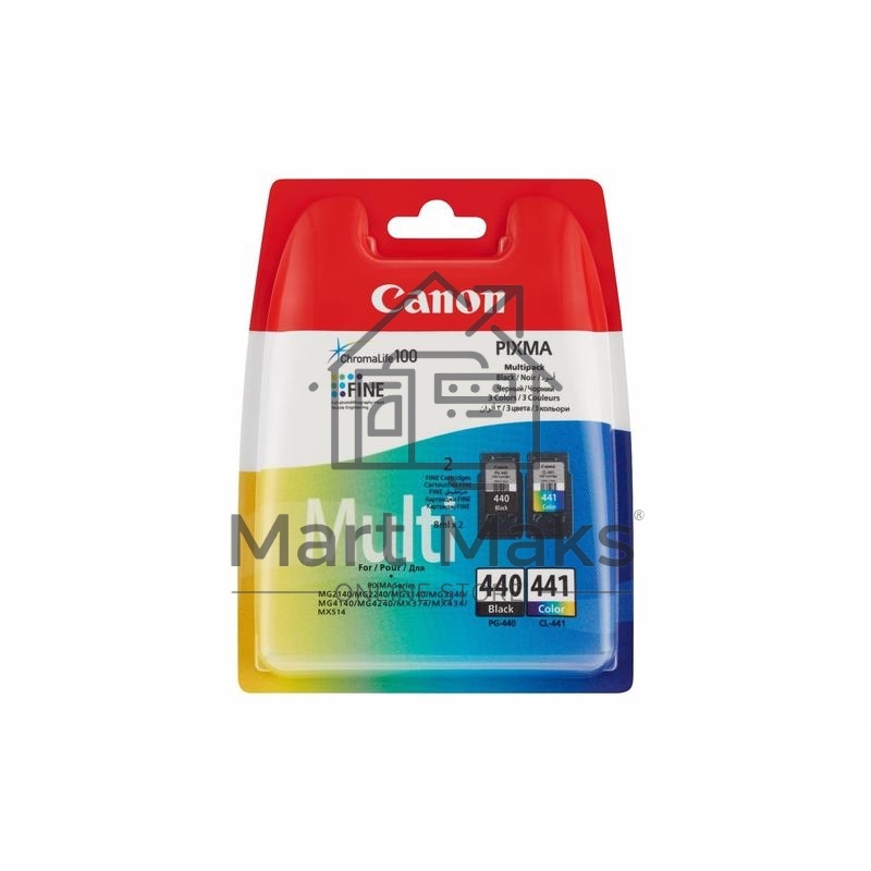 Картридж струйный Canon PG-440/CL-441 5219B005 черный/трехцветный x2уп. для Canon MG2140/MG3140 (180 стр.)