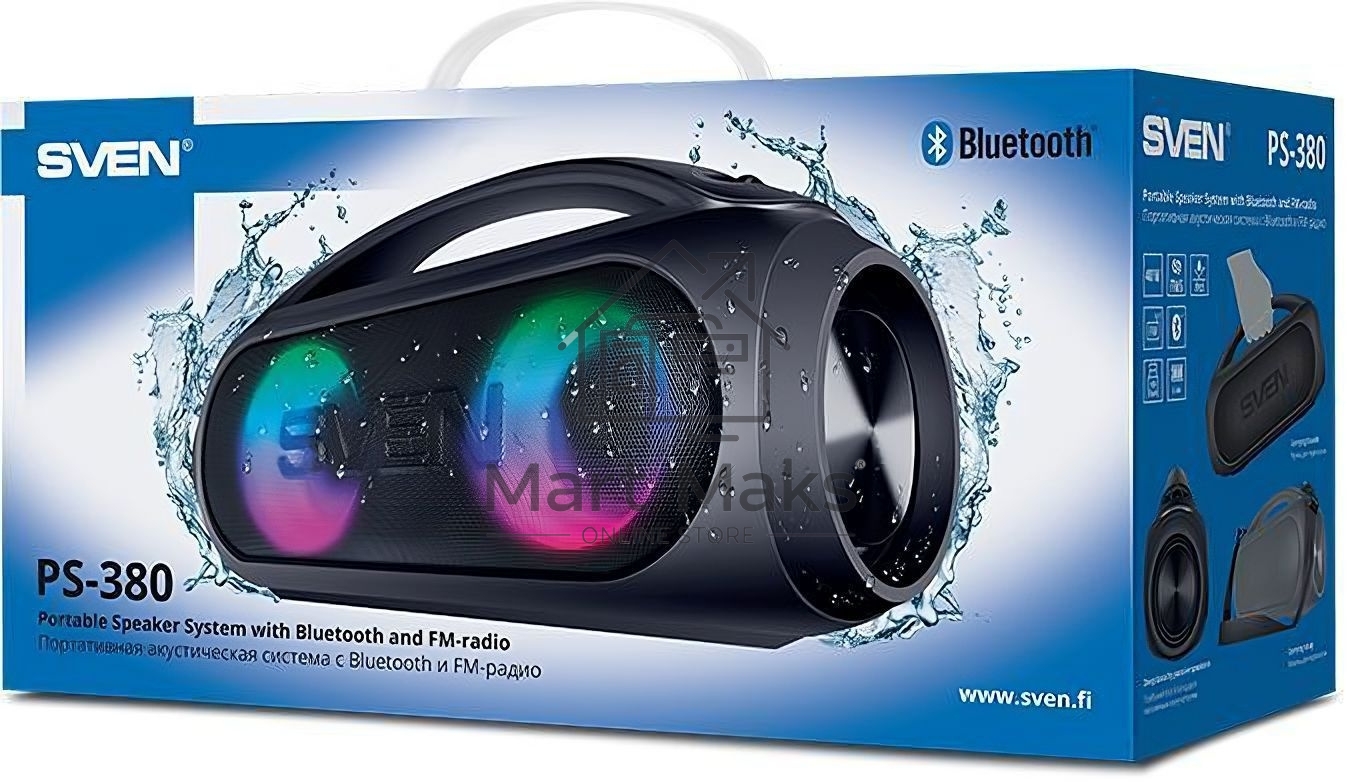 Мобильные колонки SVEN PS-380 2.0 черный