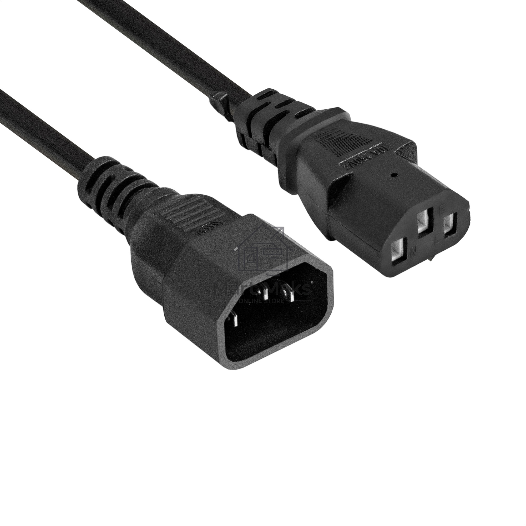 Кабель питания ExeGate Special EC-1S (C13->C14, 3*1.0mm2, CCA, черный, 1м)